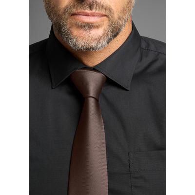 Krawatte MAN'S WORLD, Herren, braun (cognac, braun), Web, Kunstfaser, leicht glänzend, unifarben, Krawatten, im mimalistischen ton-ton Streifen Design