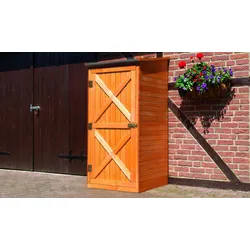 Geräteschrank Holz Sorau 149 x 78 x 163 cm - Gartenschrank aus Kiefer, honigbraun - Gartenschrank für Garten Aufbewahrung