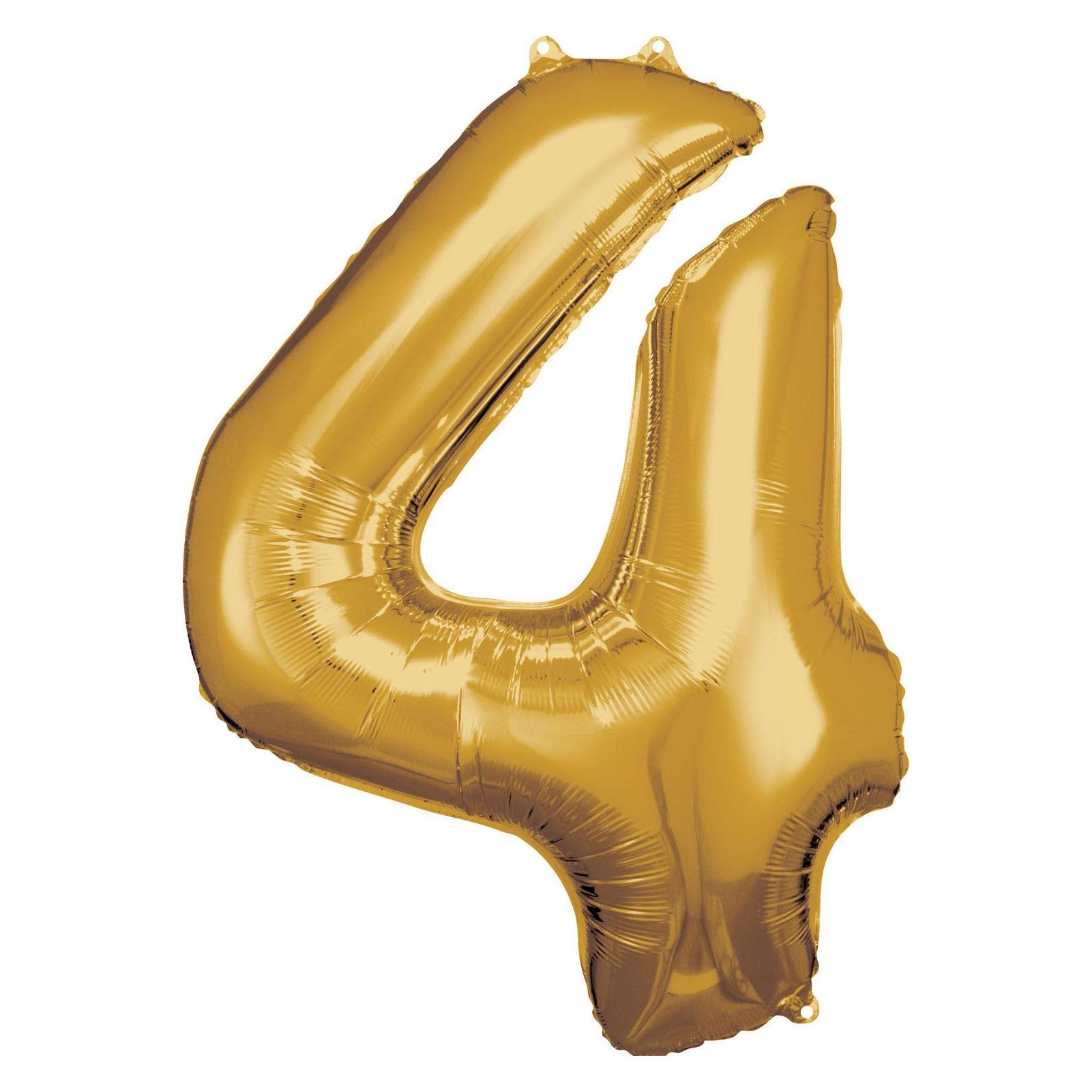 Amscan Folienballon Zahl 4 (1x) (9906269)