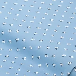 Baumwoll-Trachtenstoff "Streublümchen", hellblau