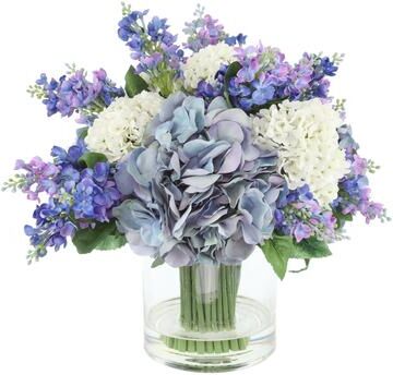 Creative Labs Modern Floral Arrangement with Hydrangeas, Viburnum and Lilacs
