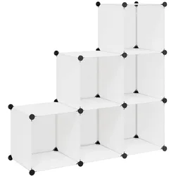 vidaXL Regalsystem Würfel-Regal mit 6 Fächern Weiß