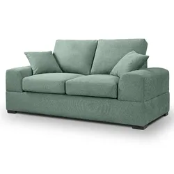 SOFA petrol Strukturstoff, Couch 2-Sitzer 182 cm mit Premium Kaltschaum