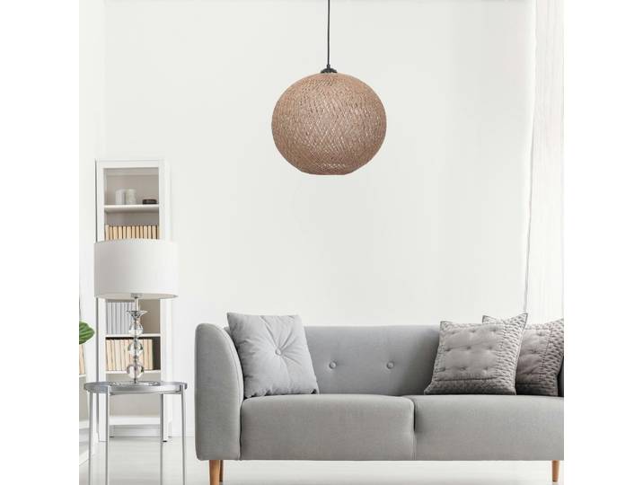 Suspension bohème jute naturelle - forme boule, ø38 cm AROSA