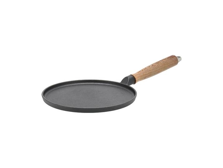 Nordwik Poêle à crêpes en fonte avec poignée en bois Nordwik 23 cm