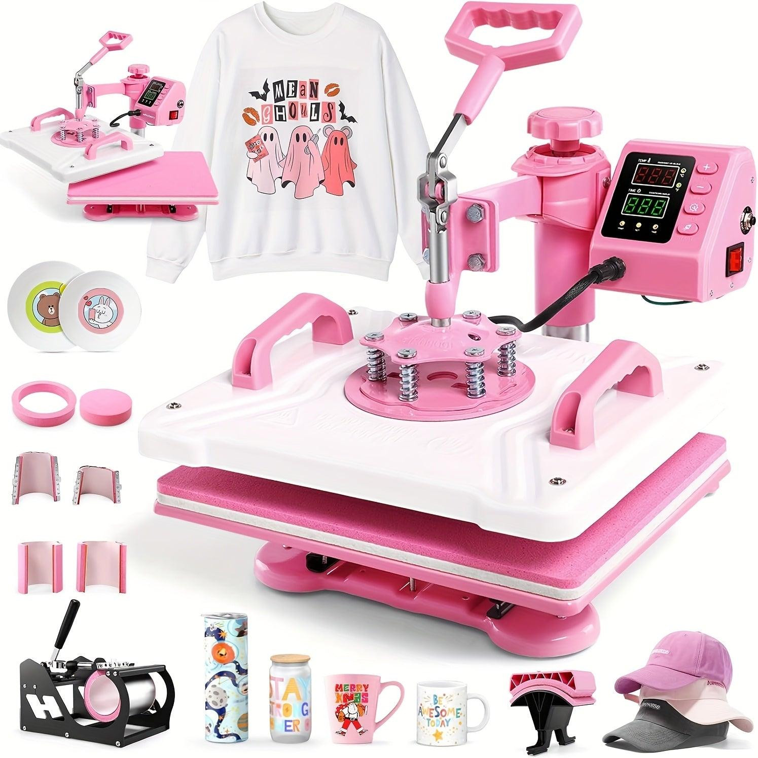 Selius 8-in-1 Multifunctionele Heat Press Machine voor Textiel en Transferspers
