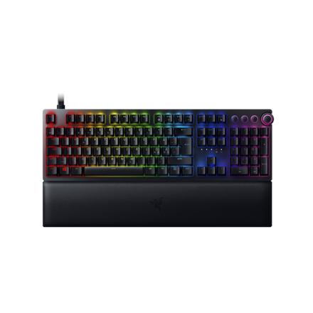 Razer Huntsman V2, Optische Gaming-Tastatur, RGB-LED-Licht, Nordisch, Schwarz, Kabelgebunden
