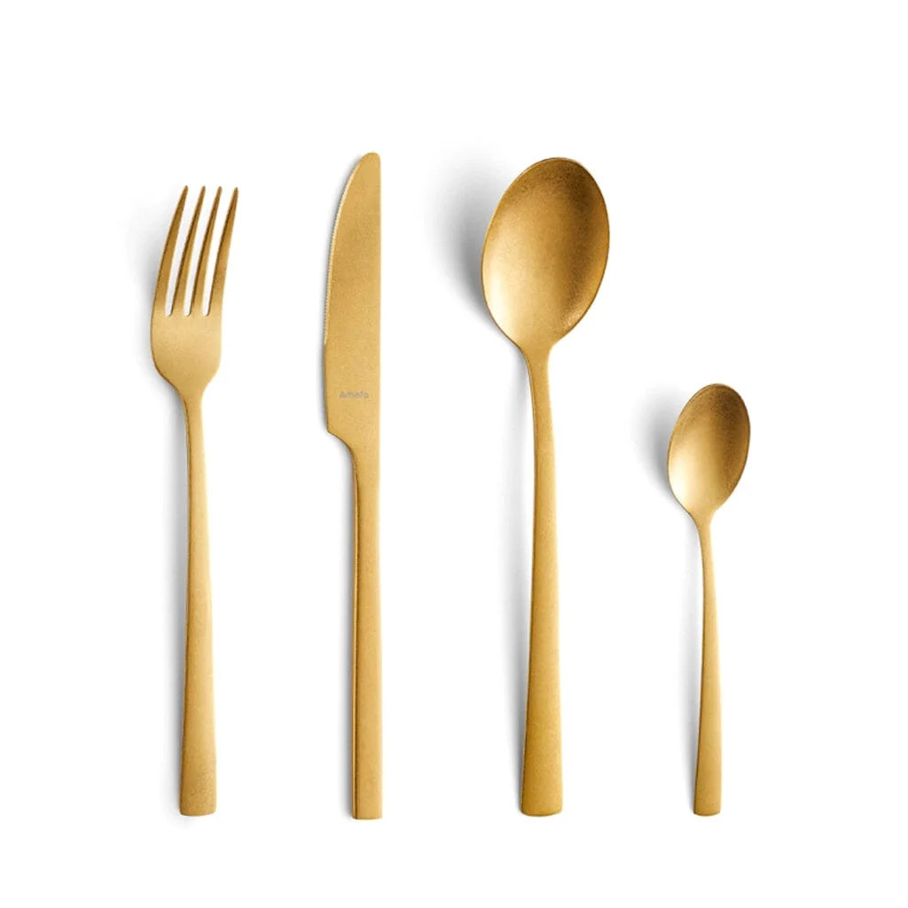 Amefa Manille Stonewash 16-delige Bestekset - Goud