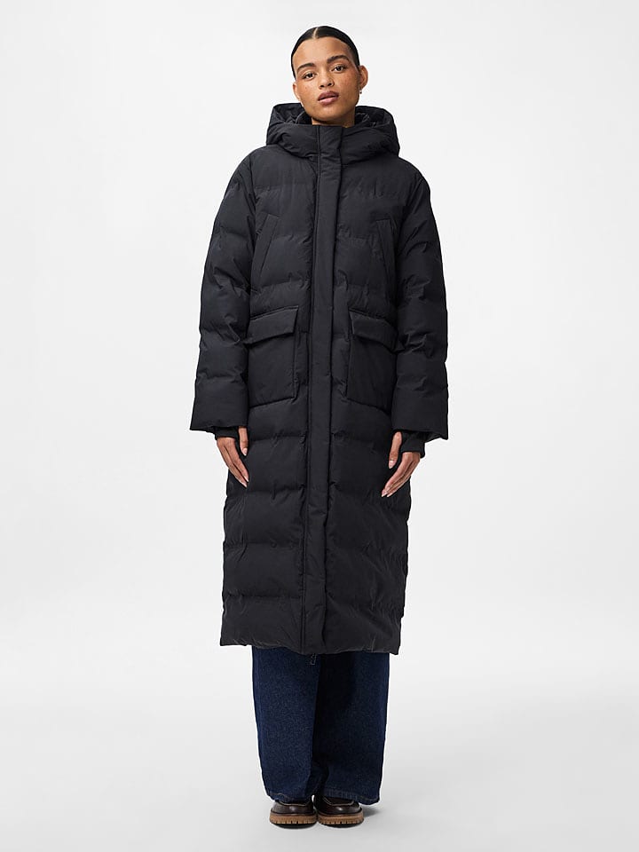 Pieces Winterjacke "Norma" in Schwarz - XL