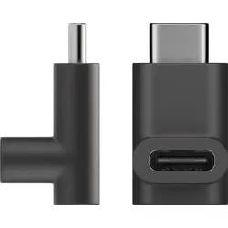 USB-C 3.0 Adapter, C Buchse  Stecker, oben/unten gewinkelt - Farbe: schwarz