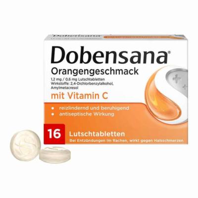 Reckitt Benckiser Deutschland GmbH DOBENSANA Orangengeschmack 1,2mg/0,6mg Lutschtabl. 16 St 16856878