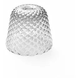 Gea Luce Diffusor aus Rauchglas für Pendelleuchten - transparente, schattierte Oberfläche, dekoratives Design, E27-Fassung (kleines Glas), D.25X21,5