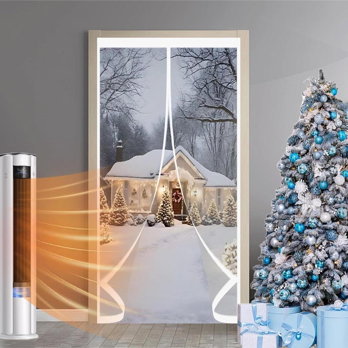 Magnetisch Deurgordijn Transparant - Isolerend en Tochtvrij - 165 x 290 cm