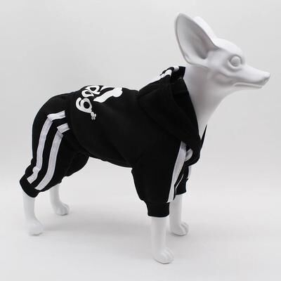 Uplifted Finds Adidog Dog Jumpsuit Sports Suit For Small Dogs xs black