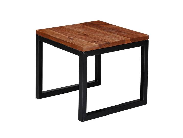 Table d'appoint en bois de sheesham massif, marron