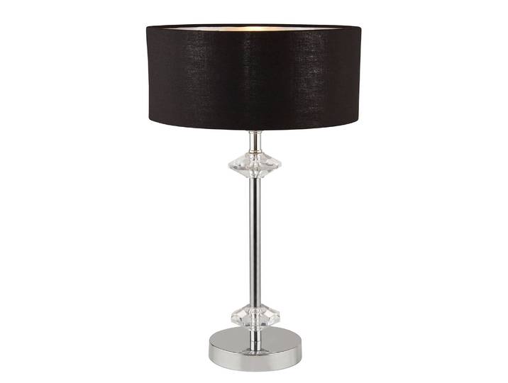 Lampe New Orleans 28 x 46 x 28cm Noir Tissu mélangé E27