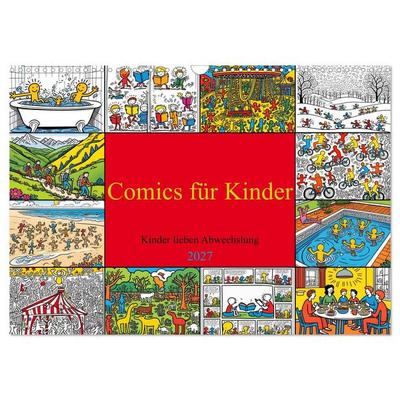 Comics für Kinder. Kinder lieben Abwechslung (Wandkalender 2027 DIN A3 quer), CALVENDO Monatskalender