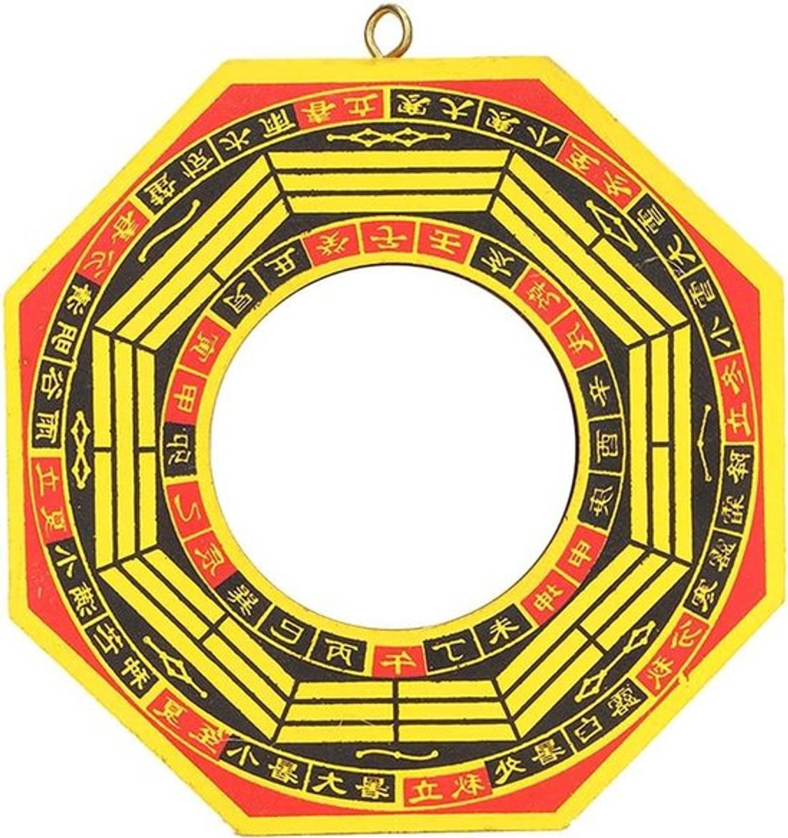Traditionele Houten Feng Shui Bagua-spiegel voor Home Office Bescherming en Gelukscadeau