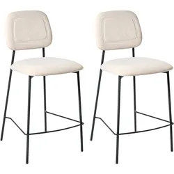 BARSTÜHLEN 2er-Set Hellbeige Duette