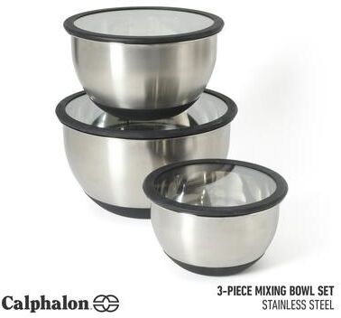 Calphalon Orbit 3 Piece Mixing Bowl Set W/ Lid