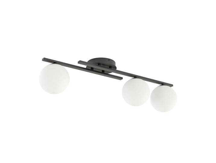 Deckenleuchte Kairo, Schwarz, Metall, Glas, 20x19x74 cm, RoHS, CE, Lampen & Leuchten, Innenbeleuchtung, Deckenleuchten, Deckenleuchten