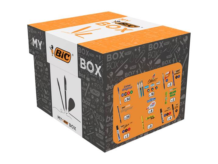 My BIC Box produits d'écriture et de correction - Boîte de 124 éléments