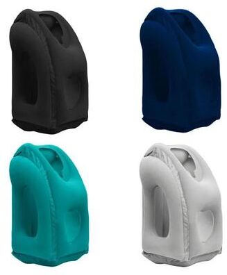Uplifted Finds Inflatable Travel Pillow Portable Chin Support Neck Pillow For Rest blue