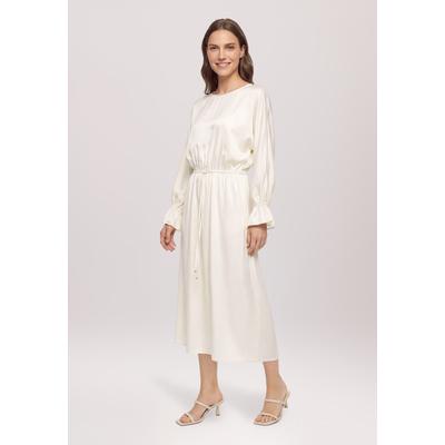 Cocktailkleid VERA MONT "Damen mit U-Boot-Ausschnitt", Damen, Gr. 34, Normalgrößen, beige (champagne sorbet), Satin, Obermaterial: 100% Polyester, Basic schmal lang, U-Boot-Ausschnitt, Kleider