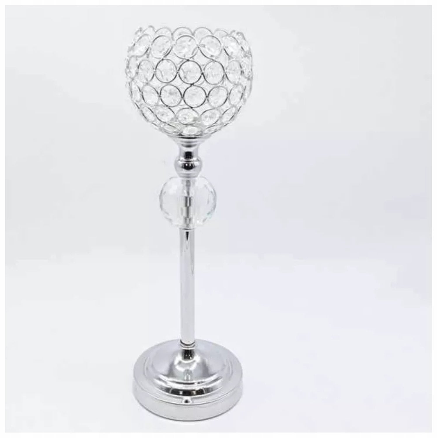Diamant Glamour Kandelaar Zilver 41 x 13 cm