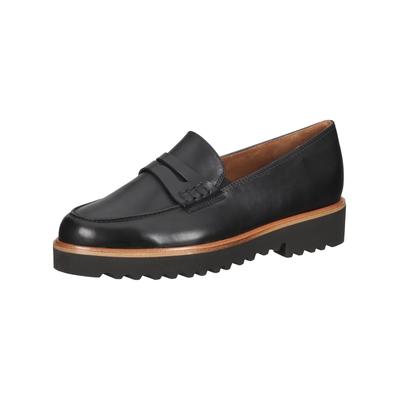 Slipper PAUL GREEN "Paul Green Slipper Glattleder", Damen, Gr. 39, schwarz, Glattleder, Schuhe Slipper