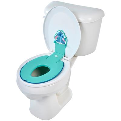 Toilettentrainer BRIGHT STARTS "Baby Flip & Sit Toilettensitz Disney Stitch", Baby, grün (türkis), Kunststoff, Töpfchen
