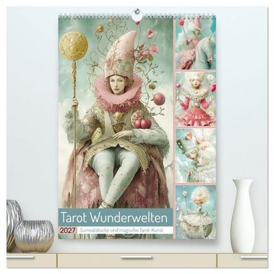 Tarot Wunderwelten. Surrealistische und magische Tarot-Kunst (hochwertiger Premium Wandkalender 2027 DIN A2 hoch), Kunstdruck in Hochglanz