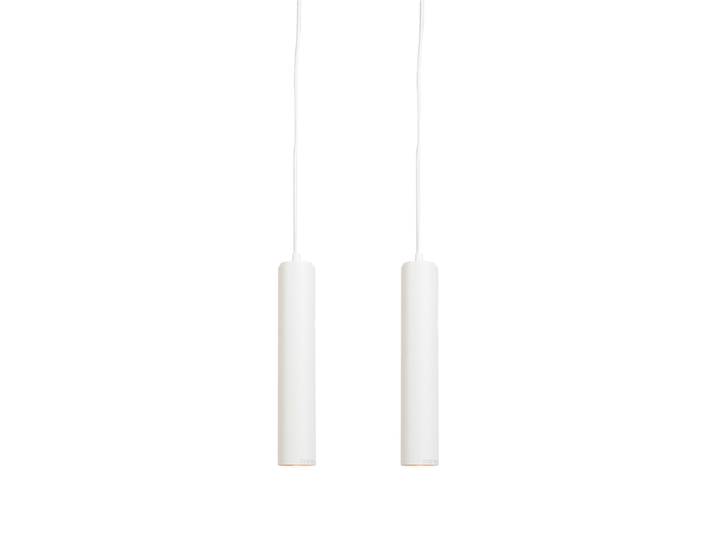 Lot de 2 lampes suspendues design blanches - Tuba Small