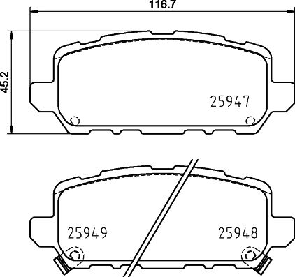 Don Bremsbelagsatz, Scheibenbremse Pcp2006 Für Honda