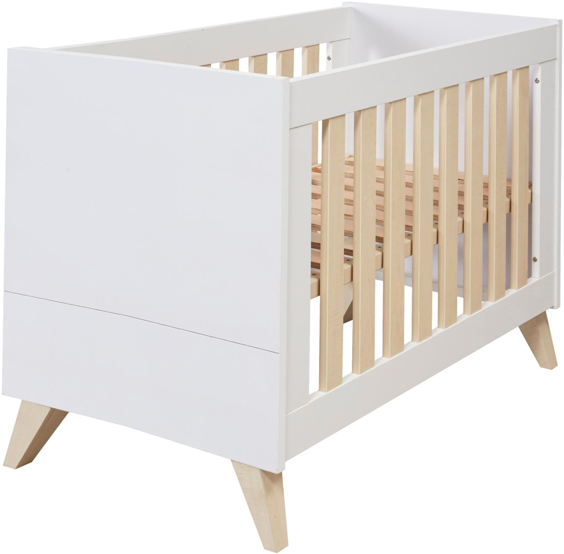 IKID Cuna convertible en cama (140x70) Lazio.  (88 X 76 X 145 Cm) Blanco niño