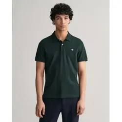 Gant für Herren. 2210 Piqué-Poloshirt Regular Fit Shield grün (S), Lässig, Baumwolle, Klassisch, Kurzarm
