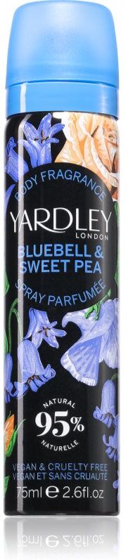 Yardley Bluebell & Sweetpea spray corporel pour femme 75 ml