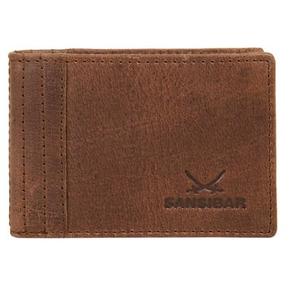Geldbörse SANSIBAR "SANSIBAR Herren, Damen echt Leder", Herren, braun (cognac), Leder, gepflegt, Kleinlederwaren, echt Leder