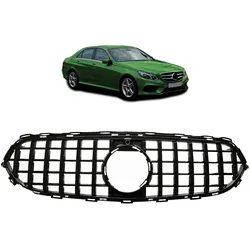 Schwarz glänzend GT Kühlergrill passend für Mercedes-Benz E-Klasse W213 S213 2021-2023