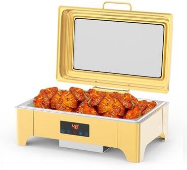 Garvee 9 QT Full Size Electric Chafing Dish, Food Warmer with Temperature Control, Gold