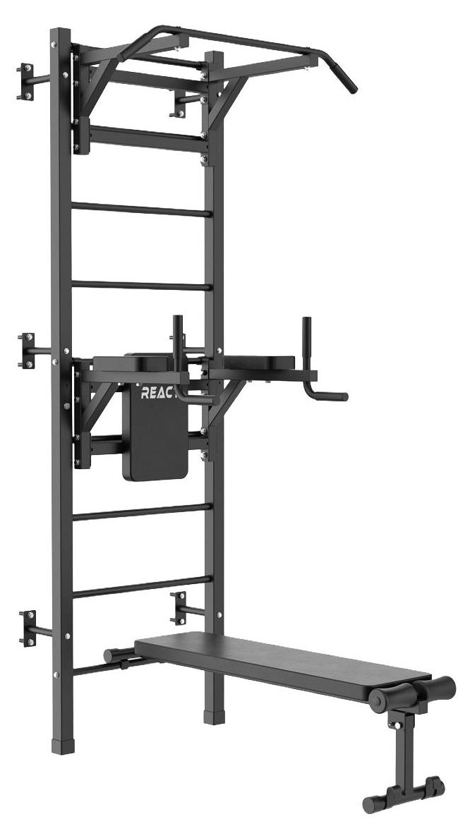React Sprossenwand/Fitness Tower Metallic Black