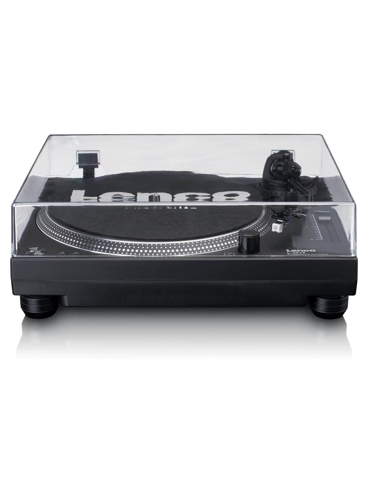 Lenco L-3818BK - Direct drive Record Player with USB/PC Encoding - Plattenspieler Schwarz