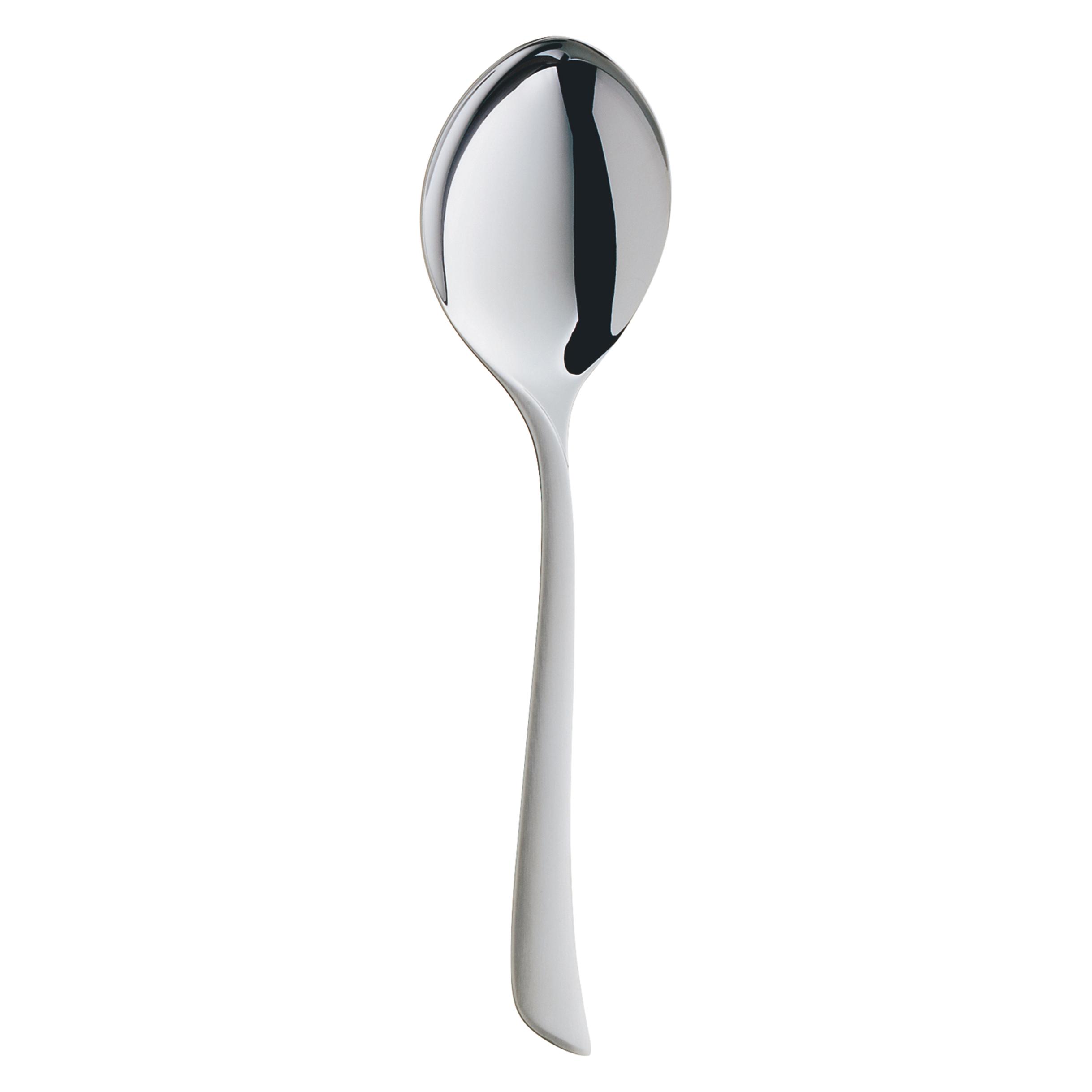 WMF Servierlöffel Vorlegebesteck 23,8cm Virginia Edelstahl teilmatt kratzbeständig (Servierlöffel) (11.4216.6390)