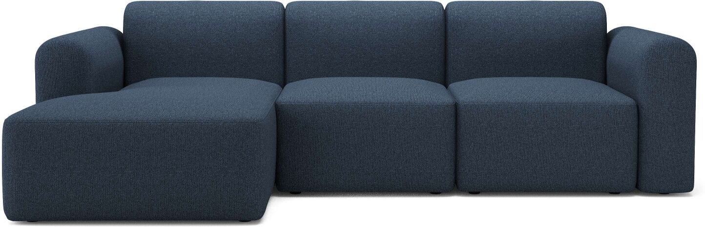 Ecksofa TENKSOM "Rund, Relax-Ecke, Big-Sofa, Endless Seating", blau, B:266cm H:71cm T:152cm, Sofas, Ecksofa, Bezüge wechselbar, Kaltschaum im Sitz, Nordic Swan Ecolabel