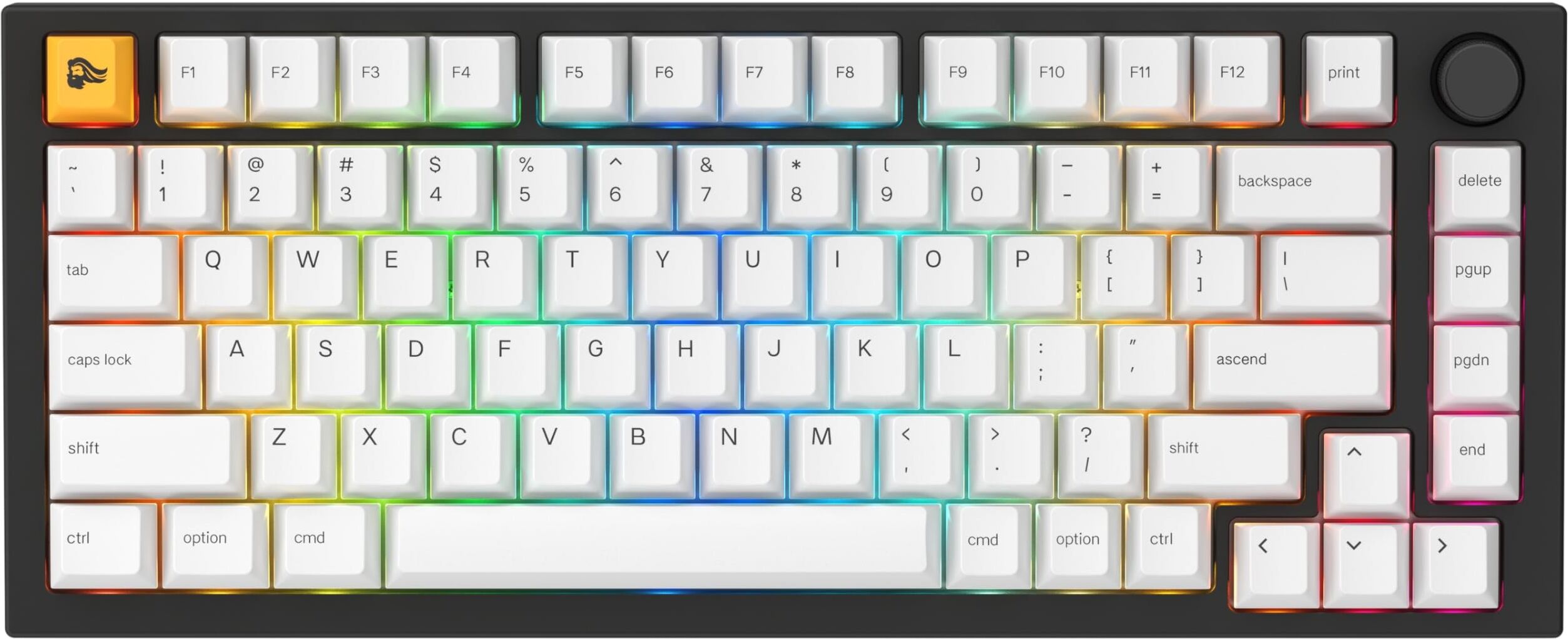 GLORIOUS GMMK PRO 75% Custom Mechanical Keyboard - Black