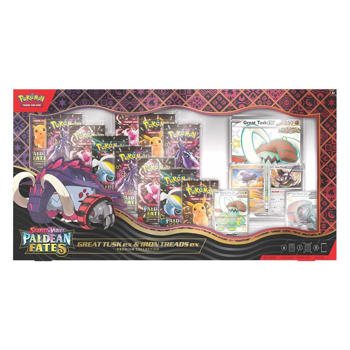 Pokémon Pokémon-Sammelkartenspiel: Scarlet & Violet - Paldean Fates: Great Tusk EX & Iron Treads EX (Englisch, Box Set & Collection) (196214130043)