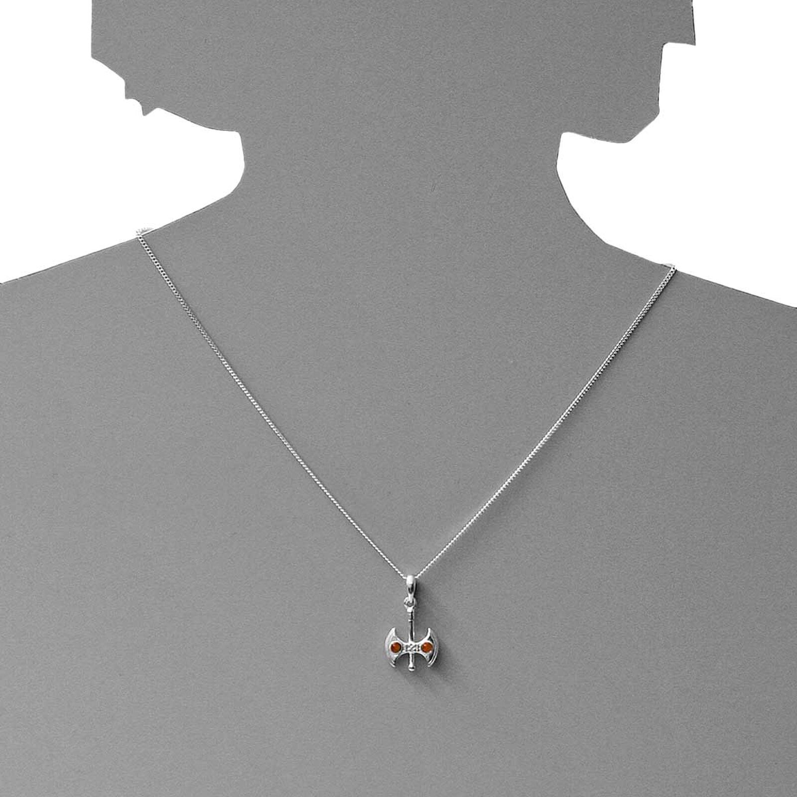 Kette mit Anhänger OSTSEE-SCHMUCK "Ostsee-Schmuck Kette mit Anhänger Doppelaxt" Gr. 45, silber (weiß, neutral), Halsketten, 45cm, Silber 925 (Sterlingsilber), L: 42, Kette mit Anhänger