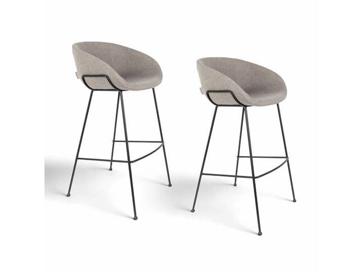 Bar Hocker Zuiver Feston - 2er Set, Grau, Neu, Tresenhocker - Praktisch & Komfortabel