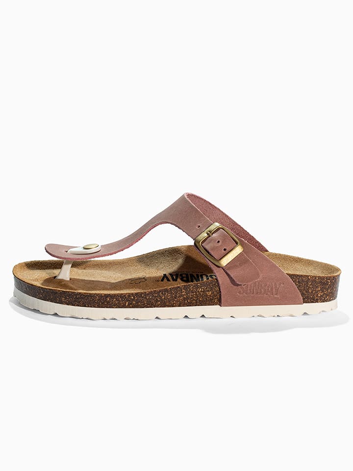 Sunbay Leder-Zehentrenner "Camelia" in Rosa - 42