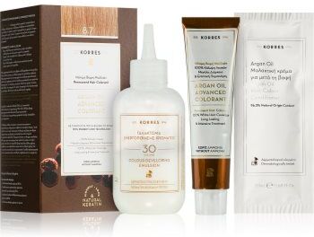 Korres Argan Oil cor para cabelo permanente com óleo de argan tom 8.7. Toffee 50 ml. Argan Oil